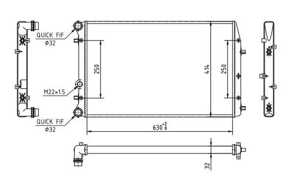 Kühler, Motorkühlung HART 620 251 Bild Kühler, Motorkühlung HART 620 251