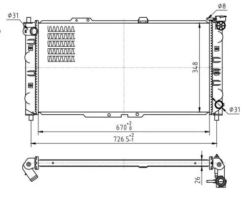 Kühler, Motorkühlung HART 620 259