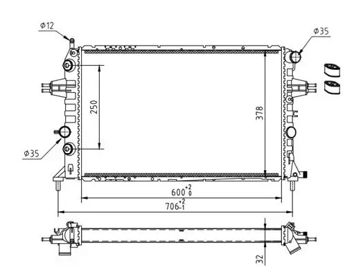 Kühler, Motorkühlung HART 620 274 Bild Kühler, Motorkühlung HART 620 274