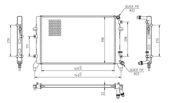 Kühler, Motorkühlung HART 620 555 Bild Kühler, Motorkühlung HART 620 555