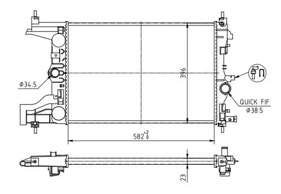 Kühler, Motorkühlung HART 623 791