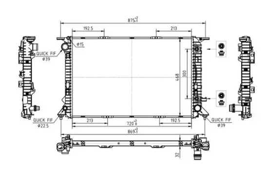 Kühler, Motorkühlung HART 628 627 Bild Kühler, Motorkühlung HART 628 627