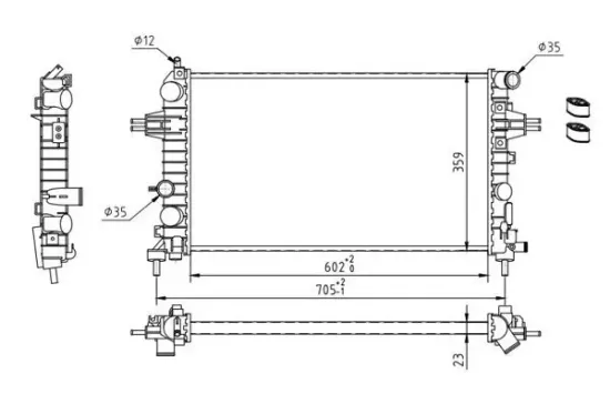 Kühler, Motorkühlung HART 630 287 Bild Kühler, Motorkühlung HART 630 287