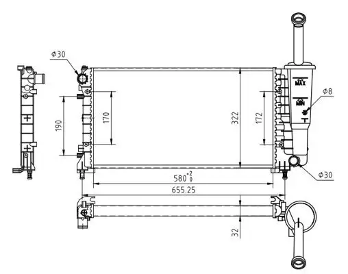 Kühler, Motorkühlung HART 637 133 Bild Kühler, Motorkühlung HART 637 133