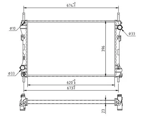 Kühler, Motorkühlung HART 637 136 Bild Kühler, Motorkühlung HART 637 136
