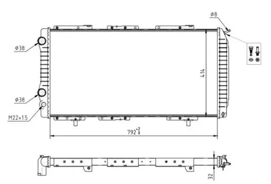 Kühler, Motorkühlung HART 637 142 Bild Kühler, Motorkühlung HART 637 142