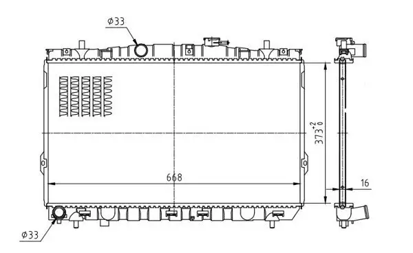 Kühler, Motorkühlung HART 637 149