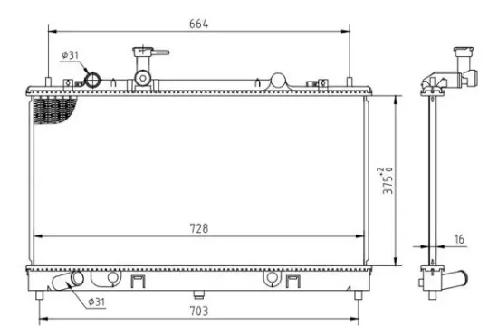 Kühler, Motorkühlung HART 637 153 Bild Kühler, Motorkühlung HART 637 153