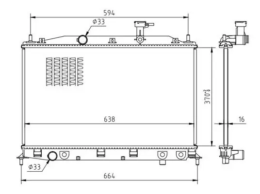 Kühler, Motorkühlung HART 637 156 Bild Kühler, Motorkühlung HART 637 156