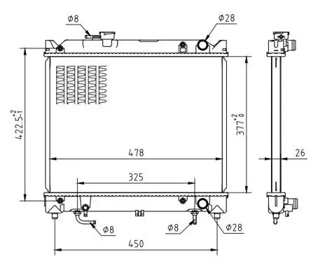 Kühler, Motorkühlung HART 637 157 Bild Kühler, Motorkühlung HART 637 157
