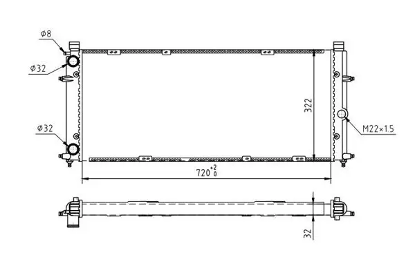 Kühler, Motorkühlung HART 637 204