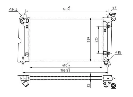 Kühler, Motorkühlung HART 637 209