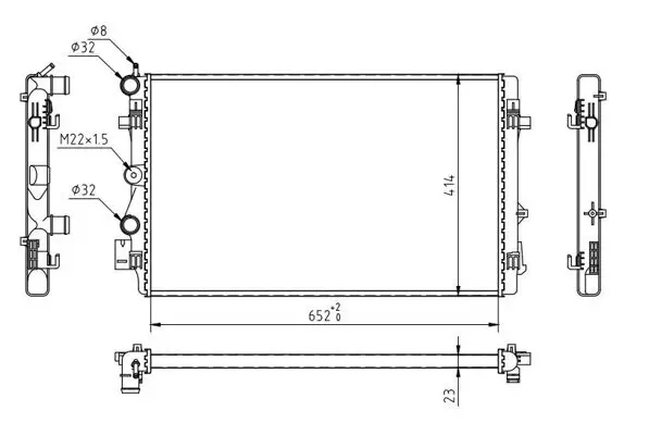 Kühler, Motorkühlung HART 637 210