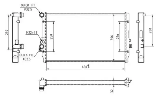 Kühler, Motorkühlung HART 637 212 Bild Kühler, Motorkühlung HART 637 212