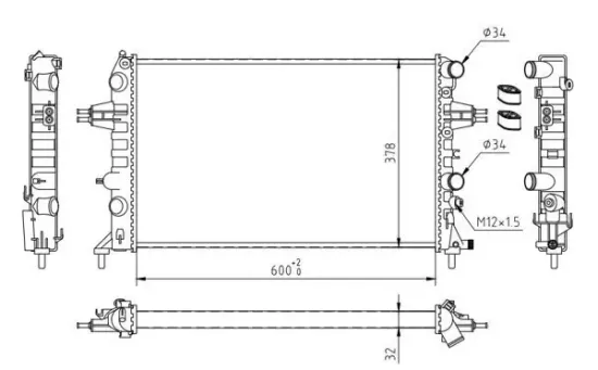 Kühler, Motorkühlung HART 637 216 Bild Kühler, Motorkühlung HART 637 216