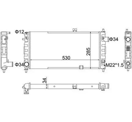 Kühler, Motorkühlung HART 600 097 Bild Kühler, Motorkühlung HART 600 097