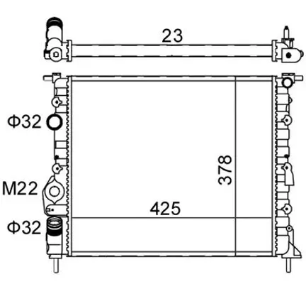 Kühler, Motorkühlung HART 601 382