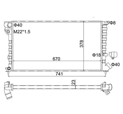 Kühler, Motorkühlung HART 601 388 Bild Kühler, Motorkühlung HART 601 388