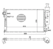 Kühler, Motorkühlung HART 601 636