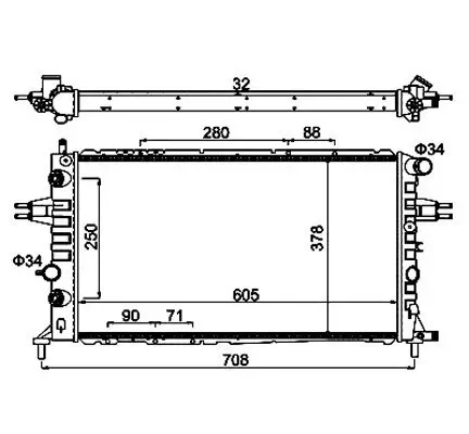 Kühler, Motorkühlung HART 602 100