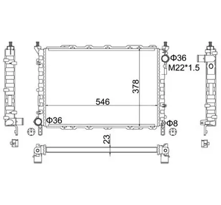 Kühler, Motorkühlung HART 602 131