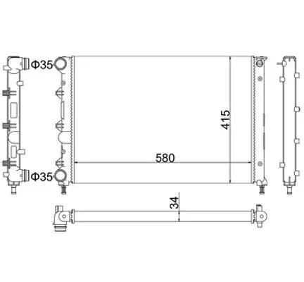 Kühler, Motorkühlung HART 603 390 Bild Kühler, Motorkühlung HART 603 390