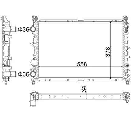 Kühler, Motorkühlung HART 603 457