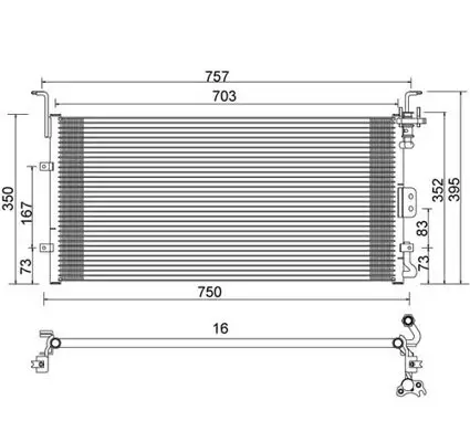 Kondensator, Klimaanlage HART 603 804 Bild Kondensator, Klimaanlage HART 603 804