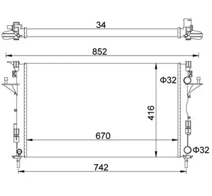 Kühler, Motorkühlung HART 603 917 Bild Kühler, Motorkühlung HART 603 917