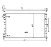 Kühler, Motorkühlung HART 604 940