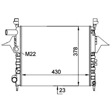 Kühler, Motorkühlung HART 605 595