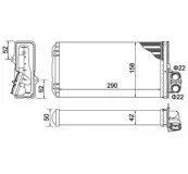 Wärmetauscher, Innenraumheizung HART 605 792