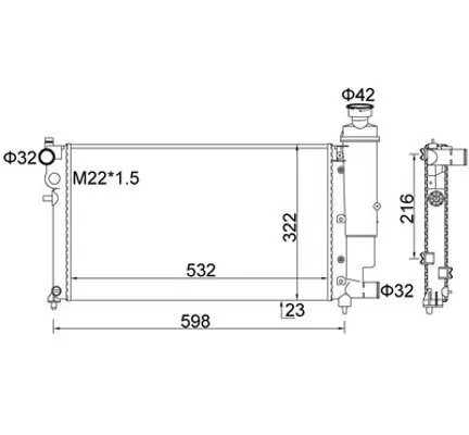 Kühler, Motorkühlung HART 605 881 Bild Kühler, Motorkühlung HART 605 881
