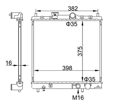 Kühler, Motorkühlung HART 606 430