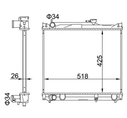 Kühler, Motorkühlung HART 606 446 Bild Kühler, Motorkühlung HART 606 446