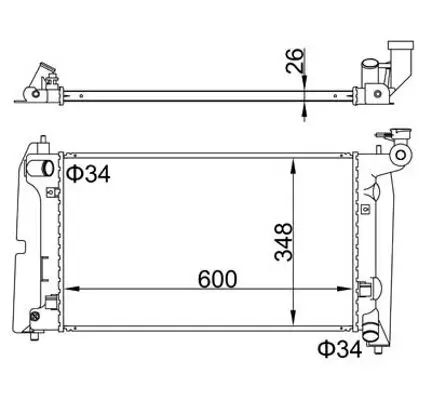 Kühler, Motorkühlung HART 606 451