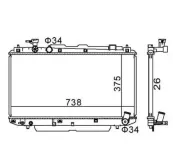 Kühler, Motorkühlung HART 606 455