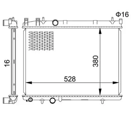 Kühler, Motorkühlung HART 611 834 Bild Kühler, Motorkühlung HART 611 834