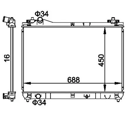 Kühler, Motorkühlung HART 611 843 Bild Kühler, Motorkühlung HART 611 843