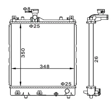 Kühler, Motorkühlung HART 611 845 Bild Kühler, Motorkühlung HART 611 845