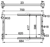 Kühler, Motorkühlung HART 611 944