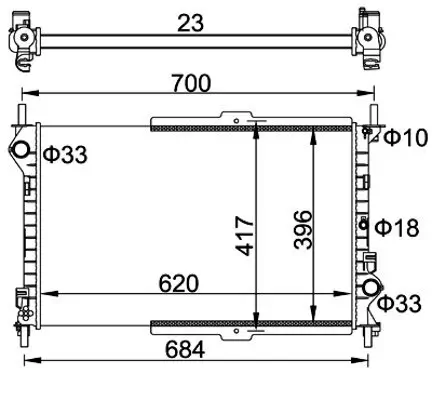 Kühler, Motorkühlung HART 611 944 Bild Kühler, Motorkühlung HART 611 944