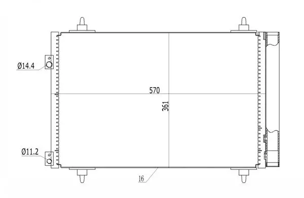 Kondensator, Klimaanlage HART 612 139