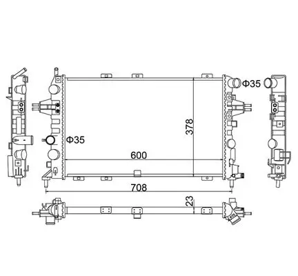 Kühler, Motorkühlung HART 612 356