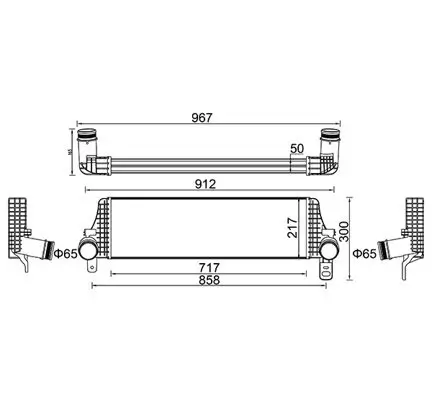 Ladeluftkühler HART 612 582