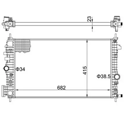 Kühler, Motorkühlung HART 620 207