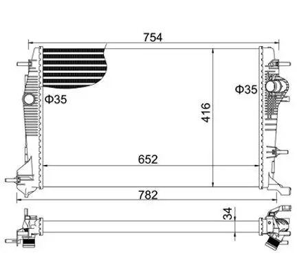 Kühler, Motorkühlung HART 620 208 Bild Kühler, Motorkühlung HART 620 208