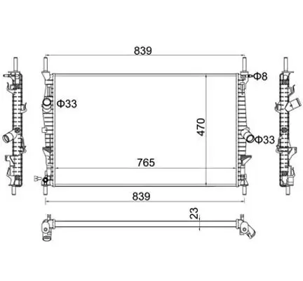 Kühler, Motorkühlung HART 620 209