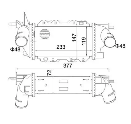Ladeluftkühler HART 621 402