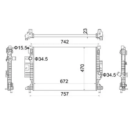 Kühler, Motorkühlung HART 622 000